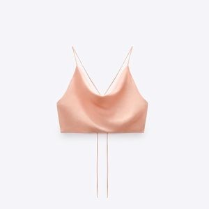 Zara Satin Effect Crop Top